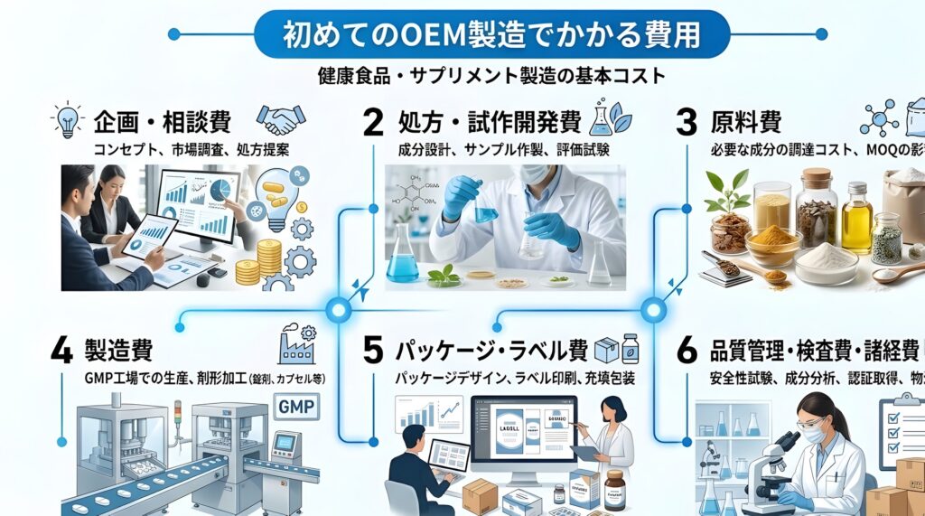 初めてのOEM製造でかかる費用の全体像｜初期投資から量産まで