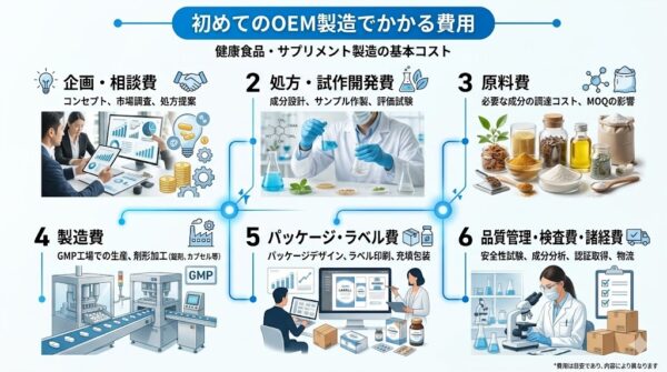初めてのOEM製造でかかる費用の全体像｜初期投資から量産まで | 天丸製薬