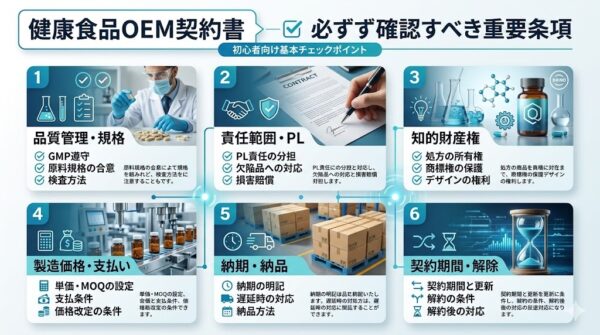 OEM契約書で必ず確認すべき5つの条項 | 天丸製薬