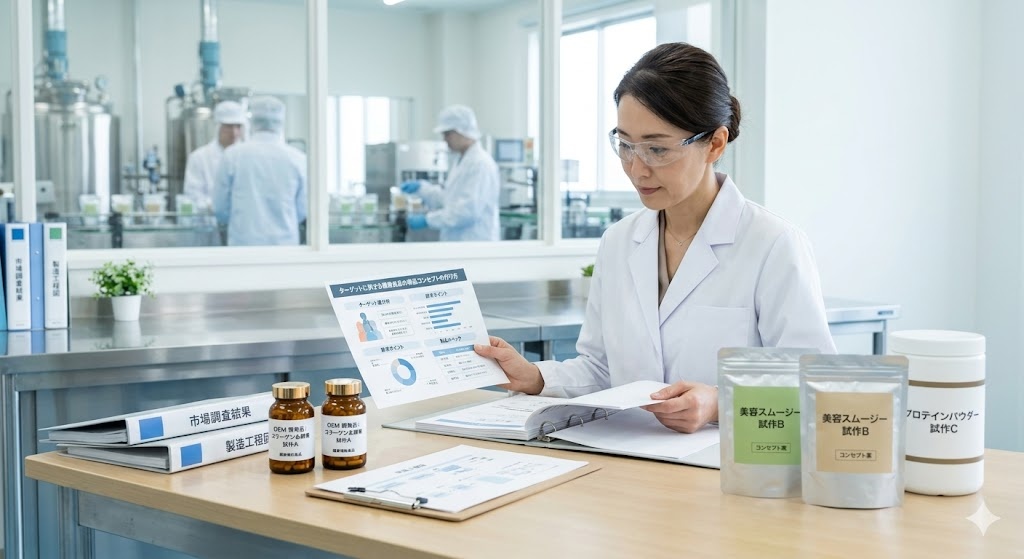 ターゲットに刺さる健康食品の商品コンセプトの作り方【工程別】失敗しない商品開発ロードマップ