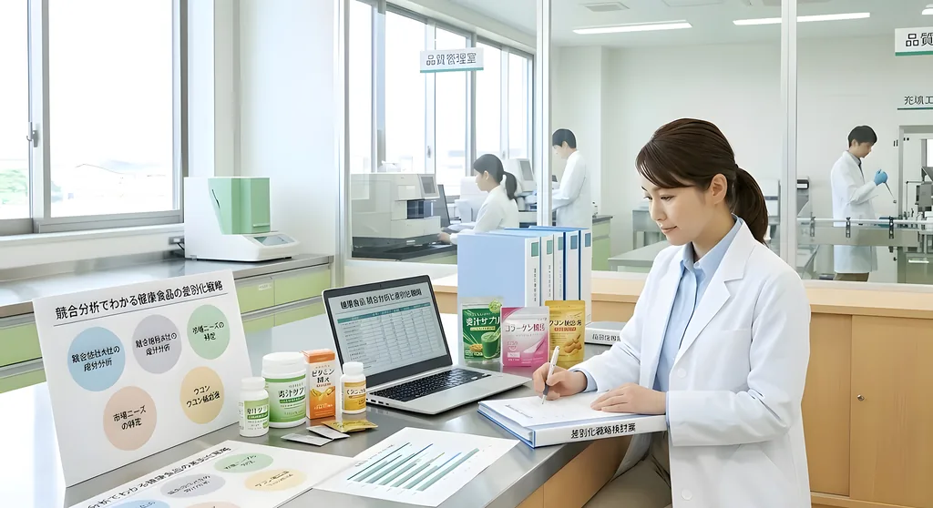 競合分析でわかる健康食品の差別化戦略【工程別】失敗しない商品開発ロードマップ 4 競合分析でわかる健康食品の差別化戦略【工程別】失敗しない商品開発ロードマップ