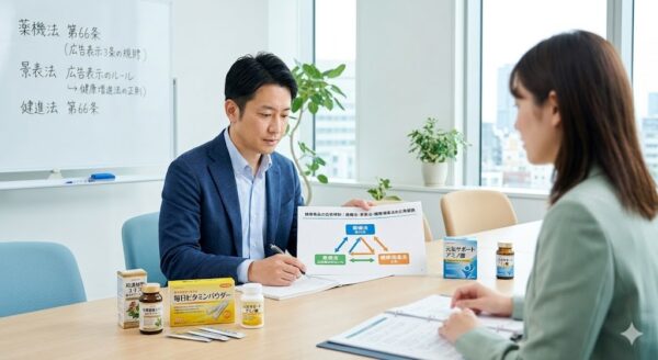 健康食品の広告規制｜薬機法・景表法・健康増進法の三角関係【専門家解説】最新法規制対応 | 天丸製薬