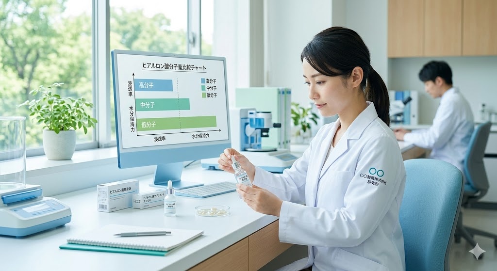 ヒアルロン酸のOEM製造ガイド｜分子量・配合量・剤形の選び方