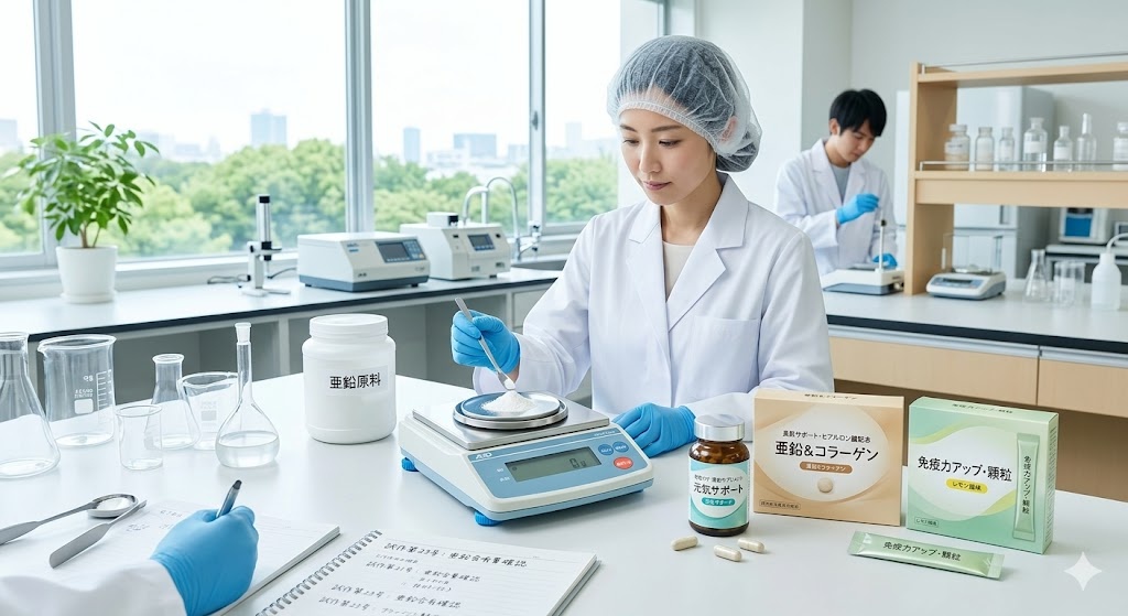 亜鉛のOEM製造ガイド｜原料選びと配合量・免疫・美容サプリへの活用