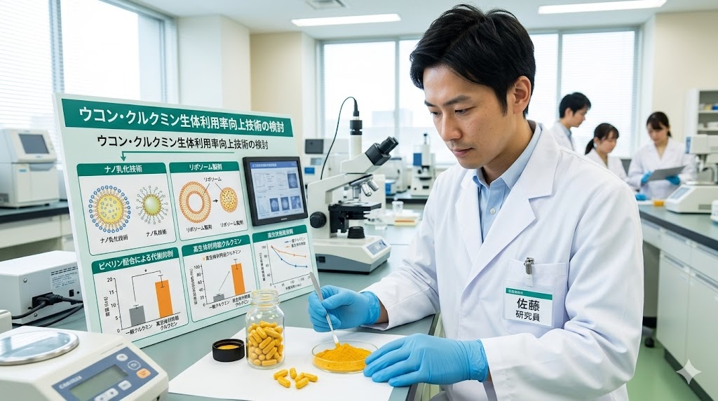 クルクミン（ウコン）のOEM製造ガイド｜吸収率改善技術と配合設計