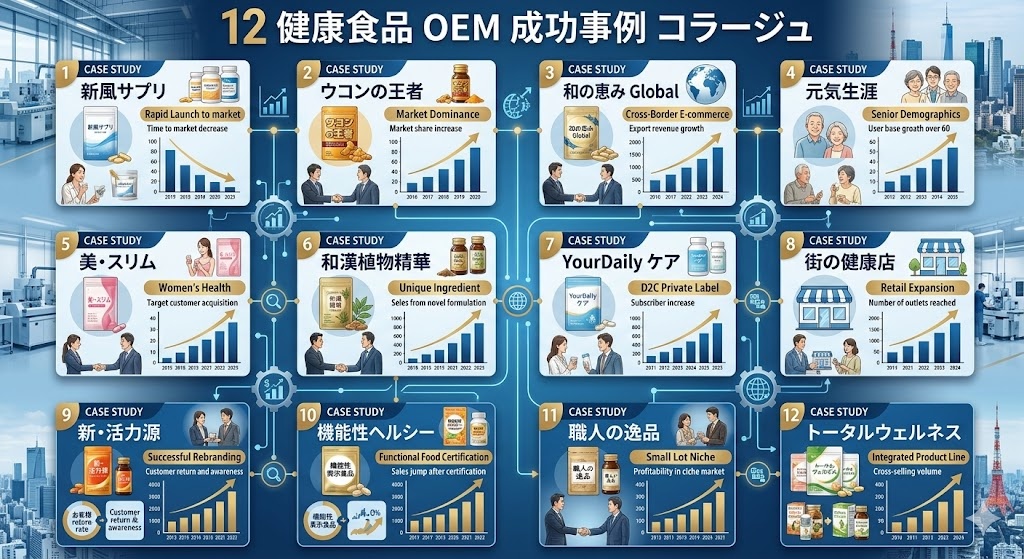健康食品OEM成功事例12選｜企業・個人の実績データと秘訣