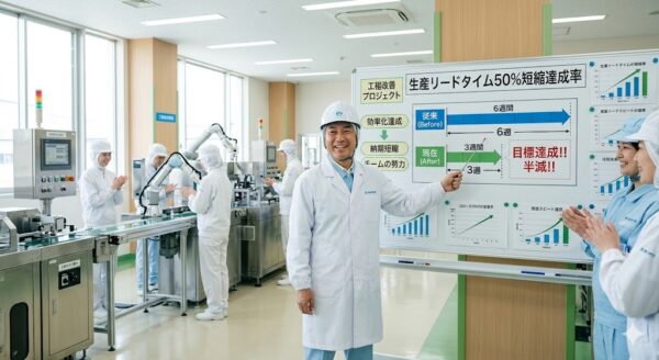 納期短縮OEM成功事例｜一貫製造体制で従来の半分の納期を実現 | 天丸製薬