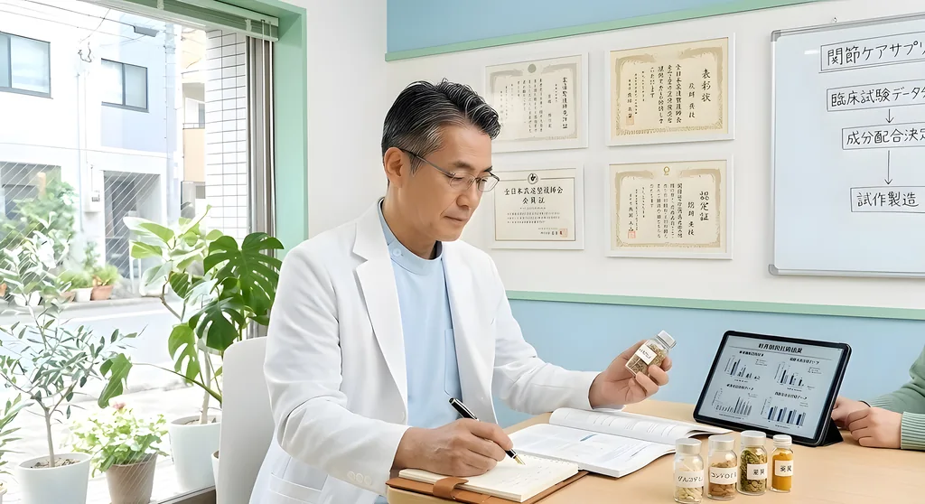 整骨院院長の関節ケアサプリOEM｜専門性を活かした製品開発【成功事例】実際の数値データで解説