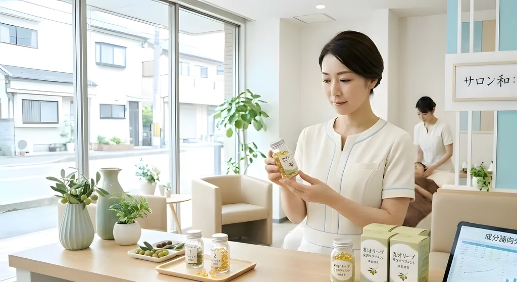 エステサロンのオリーブ美容サプリOEM｜サロンの世界観を製品に