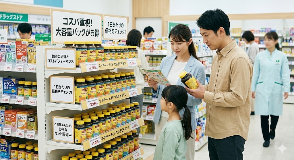 ネイチャーメイド成功事例｜大塚製薬のマルチビタミンでコスパ市場開拓