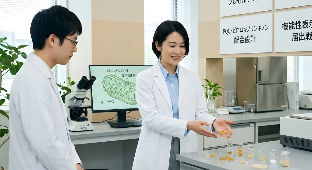 PQQ(ピロロキノリンキノン)のOEM製造ガイド｜効果・配合量・機能性表示食品届出戦略【エビデンスあり】