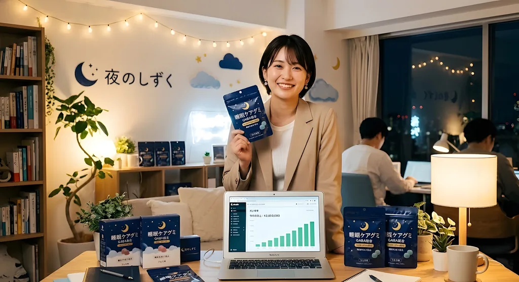 【成功事例】睡眠サプリD2Cブランド立ち上げ｜GABA配合グミで初年度EC売上を伸ばした話