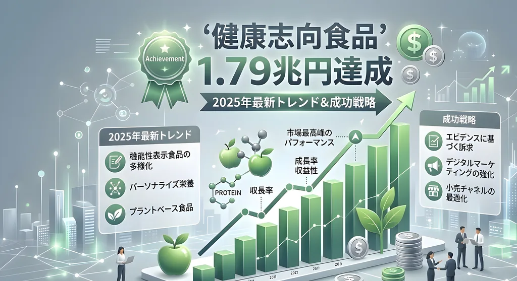 健康志向食品市場が1兆7,944億円に達成！2025年最新動向と成功戦略