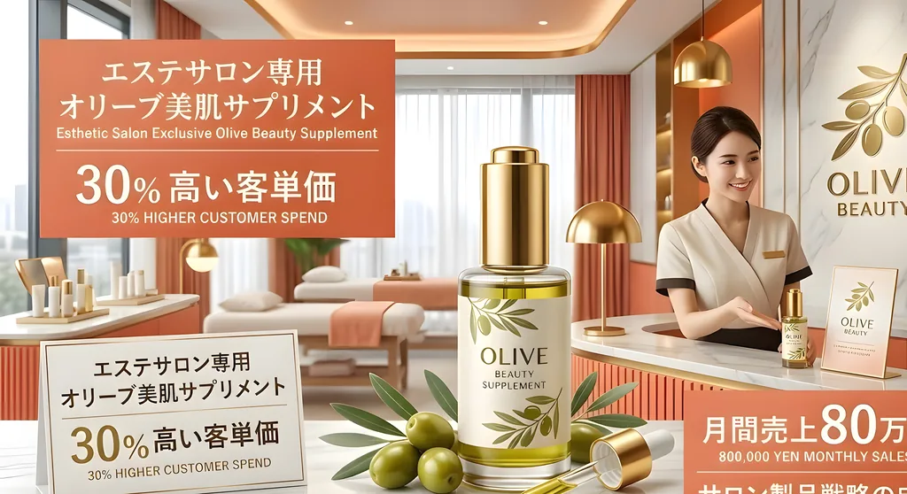 【エステサロン成功事例】オリーブ美容サプリで客単価30%向上、月間売上80万円を達成した戦略 8 【エステサロン成功事例】オリーブ美容サプリで客単価30%向上、月間売上80万円を達成した戦略