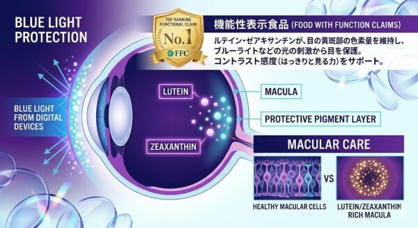 ルテイン・ゼアキサンチン配合サプリ成功事例｜目の健康市場で届出数上位を獲得した戦略 | 天丸製薬