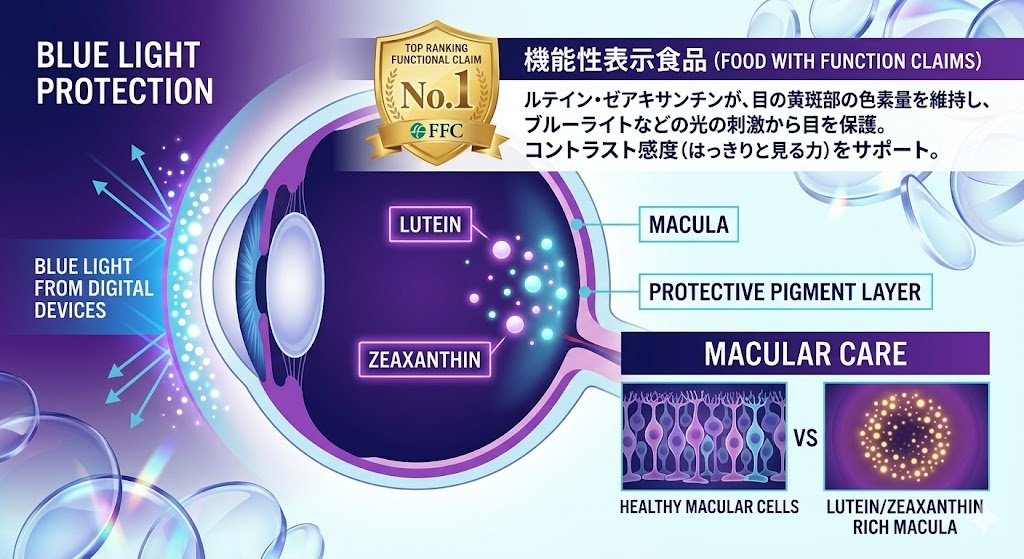 ルテイン・ゼアキサンチン配合サプリ成功事例｜目の健康市場で届出数上位を獲得した戦略
