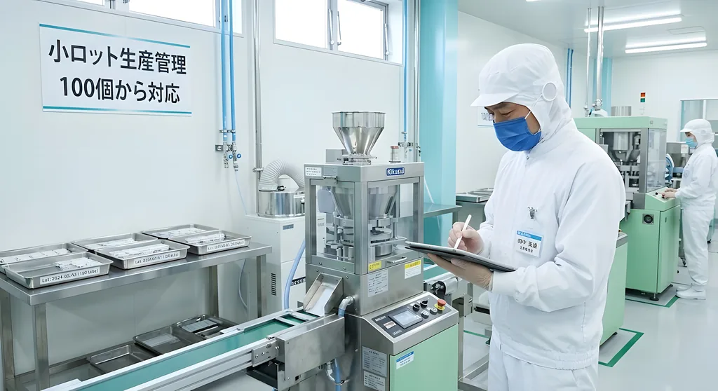 小ロット100個を可能にする天丸製薬の生産管理｜多品種少量でも品質を落とさない仕組み【天丸製薬の強み】実績ベース