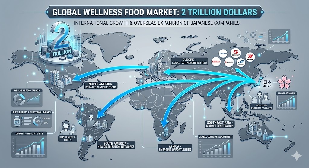 世界のウェルネスフード市場2兆ドル突破へ！日本企業の海外展開戦略