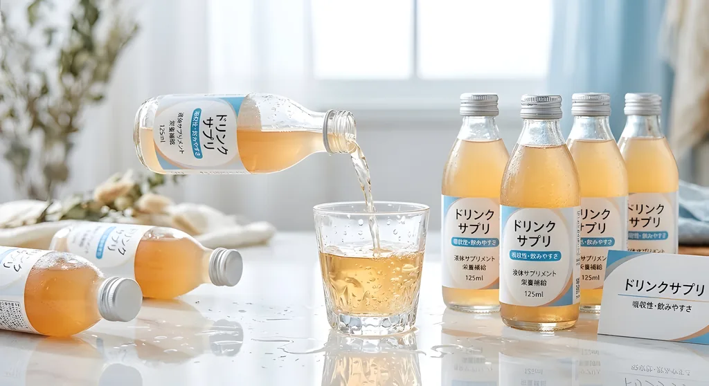 ドリンク(液体)サプリのOEM製造ガイド｜吸収性・飲みやすさを活かす処方設計と製造技術【工程別】失敗しない商品開発ロードマップ