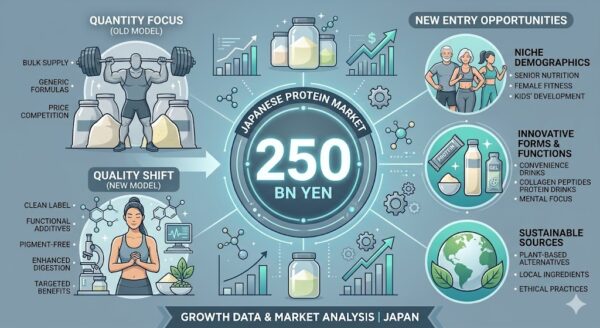 プロテイン市場2,500億円超！量から質への転換で新規参入チャンス拡大 | 天丸製薬