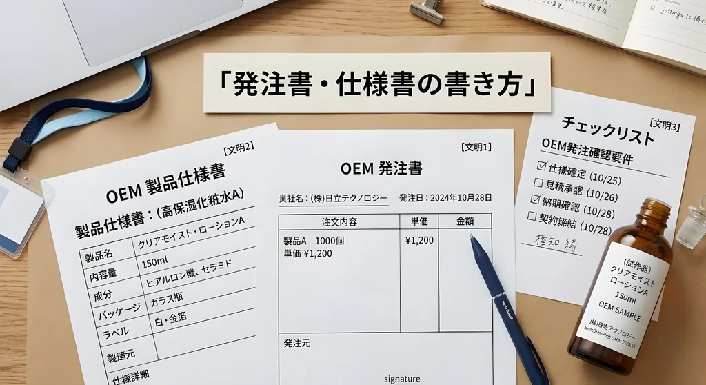 健康食品OEMの発注書・仕様書の書き方ガイド｜記載すべき項目と注意点【2026年版】完全ガイド