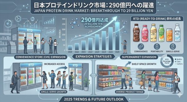 プロテイン飲料市場290億円へ！コンビニ・スーパー展開の成功戦略 | 天丸製薬