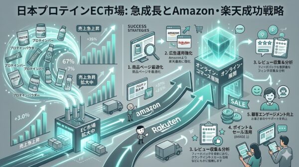 プロテインEC市場急成長！Amazon・楽天販売で成功する5つの戦略 | 天丸製薬