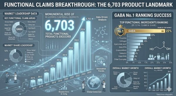機能性表示食品6,703件突破！届出数1位GABAの成功戦略と市場展望 | 天丸製薬