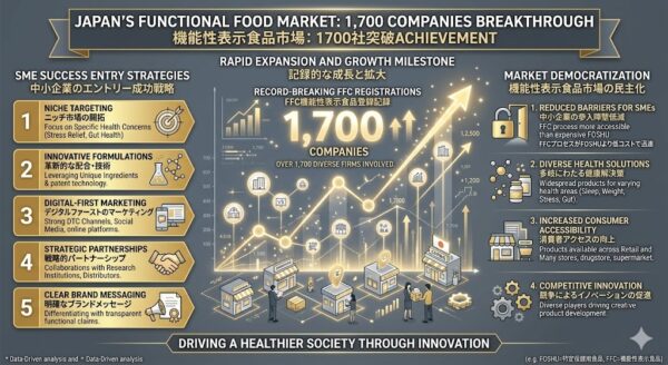 機能性表示食品届出者1,700社突破！中小企業が成功する参入戦略 | 天丸製薬
