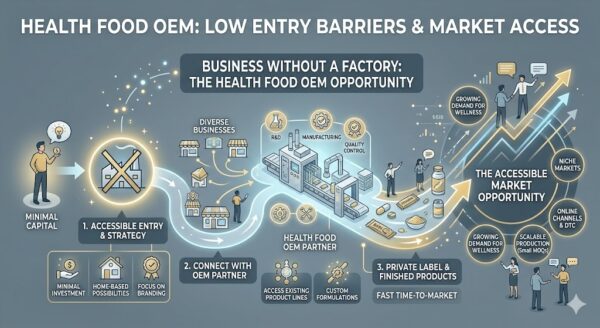 健康食品OEM市場の参入障壁が低下！自社工場不要で事業開始できる理由 | 天丸製薬