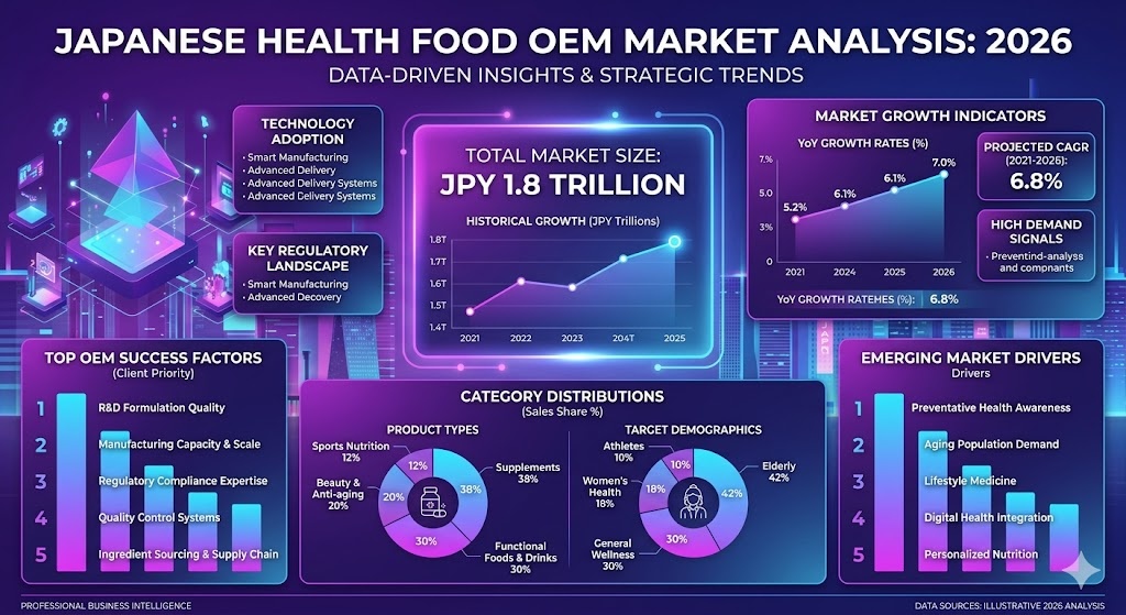 健康食品OEM市場データ分析2026｜107事例から見る成功トレンドと市場展望