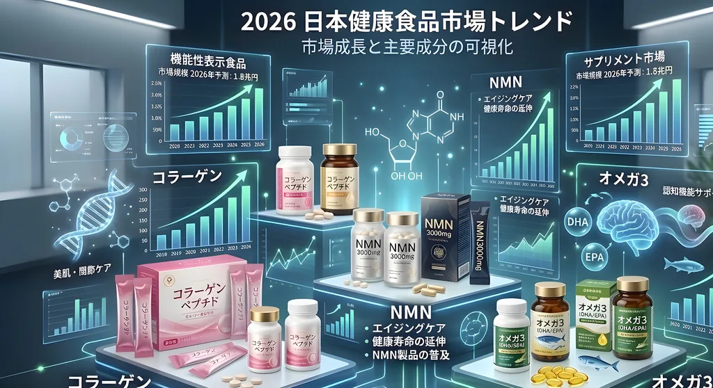 2026年健康食品市場トレンド｜注目の成分と製品タイプ