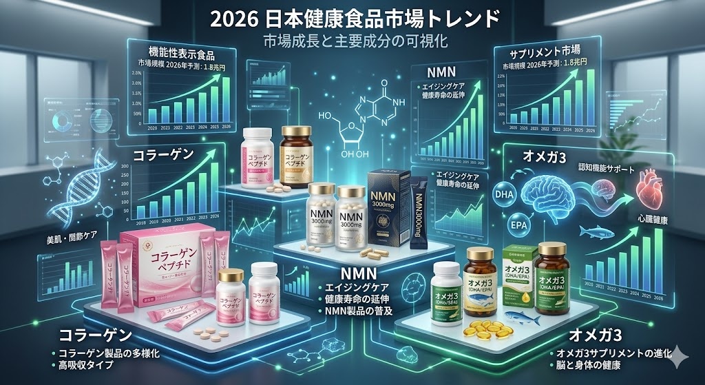 2026年健康食品市場トレンド｜注目の成分と製品タイプ