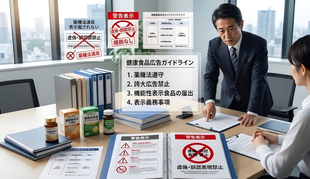 健康食品の広告規制|薬機法・景表法で禁止される表現【専門家解説】最新法規制対応 12 健康食品の広告規制|薬機法・景表法で禁止される表現【専門家解説】最新法規制対応