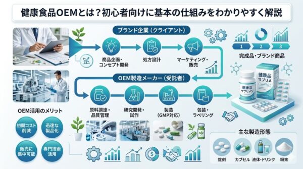 健康食品OEMとは？初心者向けに基本の仕組みをわかりやすく解説 | 天丸製薬